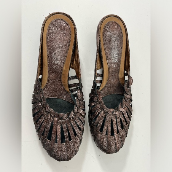 Aquatalia Womens Size 7.5 Slip On Mules Wedge Heel Strappy Designer - Picture 6 of 9